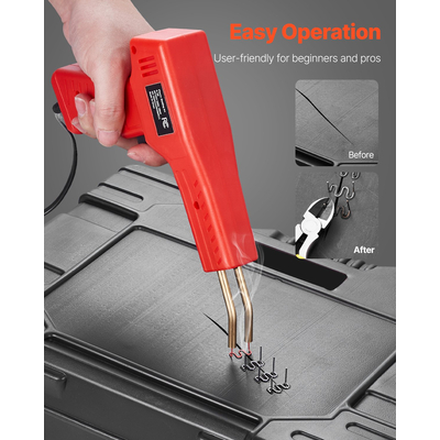 VEVOR Plastic Welder Kit 100W Plastic Welder Gun and Iron 1000 Staples&amp;60 Rods