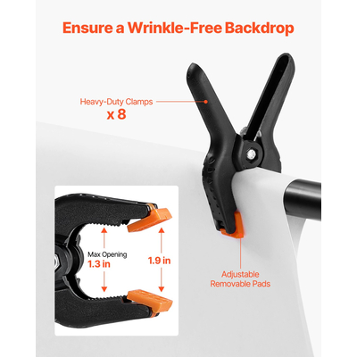 Βάση σκηνικού VEVOR Κιτ βάσης φόντου 7 x 10 ποδιών για Party &amp; Photo Studio