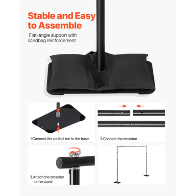 VEVOR Backdrop Stand Background Stand Kit 8,5 x 10 ft για Party &amp; Photo Studio