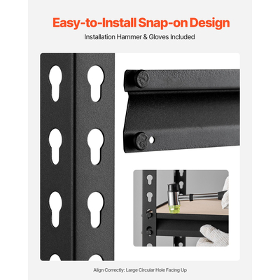 Ράφια αποθήκευσης VEVOR 16&quot; D x 32&quot; Π x 62,8&quot; Υ 5 επιπέδων Ράφια αποθήκευσης γκαράζ