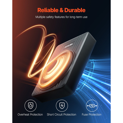 VEVOR 10&quot; 300W κάτω από το κάθισμα Subwoofer αυτοκινήτου Λεπτό σύστημα υπογούφερ αυτοκινήτου/φορτηγού