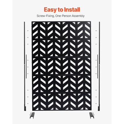 VEVOR Metal Privacy Screen 47&quot; x 72&quot; Ανεξάρτητες Εξωτερικές Οθόνες Προστασίας Προσωπικών Δεδομένων