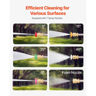 Τηλεσκοπική ράβδος πλύσης πίεσης VEVOR 21 ft 4000 psi Τηλεσκοπική ράβδος ψεκασμού