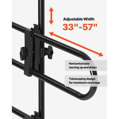 VEVOR Dog Barrier Car Barrier Μεταλλικό Ρυθμιζόμενο Διαιρέτης Pet Barrier Universal-Fit Pet Divier