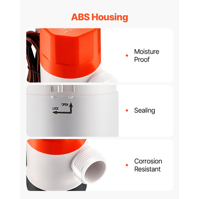 VEVOR Livewell Pump for Boat 12V 800 GPH Livewell Aerator Pump Straight 2 είσοδοι