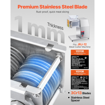 Μηχάνημα κοπής κρέατος VEVOR Λεπίδα 7 mm από ανοξείδωτο χάλυβα για SJY-DQ90 Meat Slider