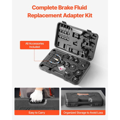 VEVOR 12 Pcs Brake Master Bleeder Kit Σετ αντάπτορα φρένων εξαέρωσης για τα περισσότερα οχήματα