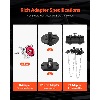 VEVOR 12 Pcs Brake Master Bleeder Kit Σετ αντάπτορα φρένων εξαέρωσης για τα περισσότερα οχήματα