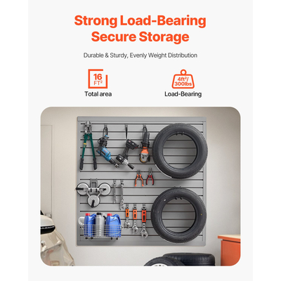 Επένδυση τοίχου VEVOR 4 x 4 ft Επένδυση τοίχου από γκρι γκρι PVC με σπονδυλωτή σχεδίαση