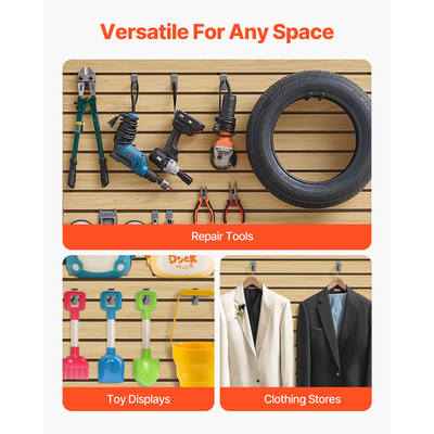 VEVOR 4 x 4 ft Επένδυση τοίχου από MDF Φυσική πλάκα γκαράζ με σπονδυλωτή σχεδίαση