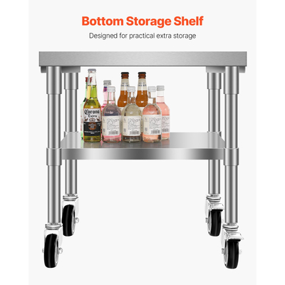 VEVOR Commercial Ice Bin 61,6 L Ice Chance on Wheels with κάτω δίσκος αποθήκευσης