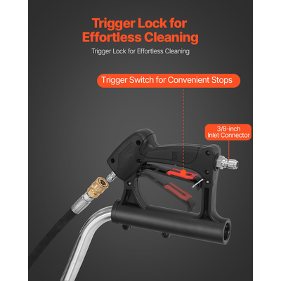 VEVOR 18" Καθαριστικό Επιφανείας Πλυντήριο Πίεσης 4 Τροχών Διπλή Λαβή 4000 Max PSI