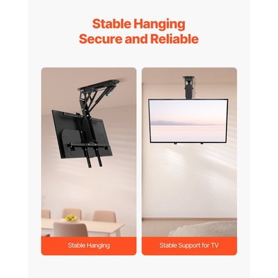 VEVOR Μηχανοκίνητη βάση τηλεόρασης οροφής Electric Flip Down Βάση τηλεόρασης για 32-65 στην οθόνη