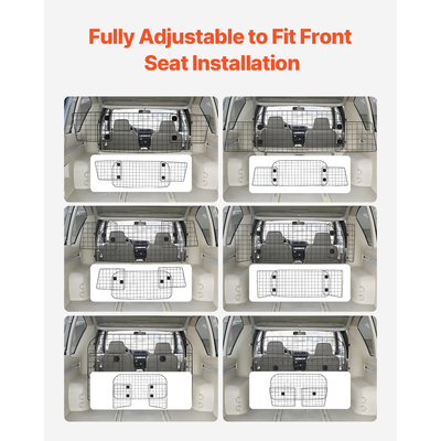 VEVOR Dog Car Barrier 35,4"-60,6" Ρυθμιζόμενη πύλη διαιρέτη κατοικίδιων για φορτηγά SUV