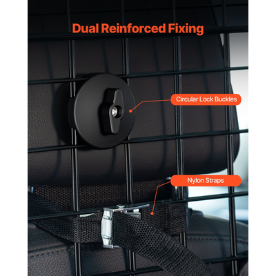 VEVOR Dog Car Barrier 35,4"-60,6" Ρυθμιζόμενη πύλη διαιρέτη κατοικίδιων για φορτηγά SUV