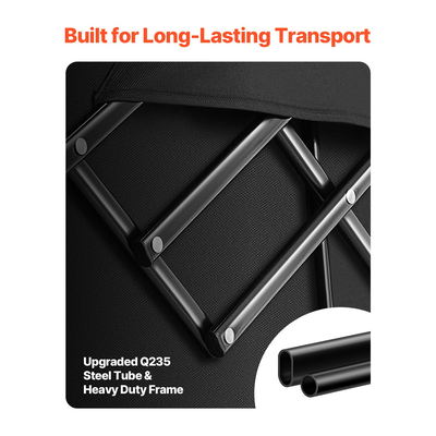 VEVOR Extended Folding Wagon Carts 300L&450LB Heavy Duty Collapsible Garden Carts