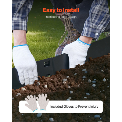 VEVOR Steel Landscape Edging 5 Packs 39 x 3 in Resistant στη σκουριά Pathway Divider