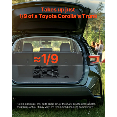 VEVOR Πτυσσόμενα καρότσια βαγονιών 120L & 225LBS Πτυσσόμενο καρότσι κήπου βαρέως τύπου Μαύρο