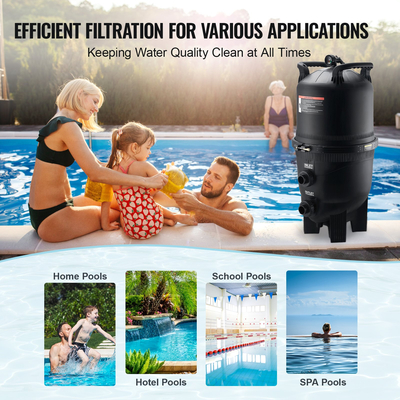 VEVOR Pool Cartridge Filter In/Above Ground Swimming Pool Filtration 40 τ.μ