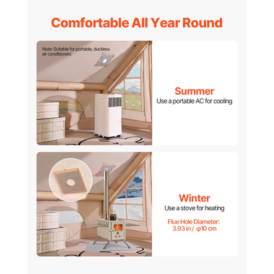 Φουσκωτή σκηνή VEVOR για Κάμπινγκ 5-8 Άτομα Glamping Σκηνή με Αντλία Εύκολη ρύθμιση