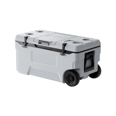 VEVOR Portable Cooler 74 QT Wheeled Cooler 120 Can Capacity with Cup Holder