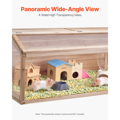 VEVOR Wooden Hamster Cage Habitat 48 in Mice Rodents Hutch Small Animals Cage