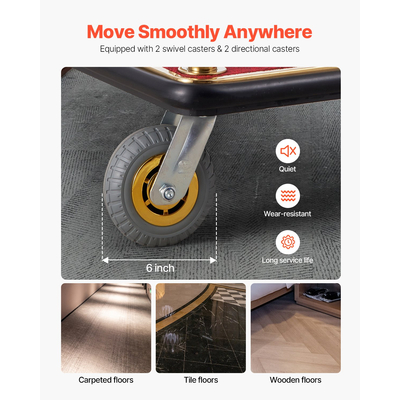 VEVOR Hotel Luggage Cart 1100 LBS Stainless Steel Bellman&#039;s Cart Curved Uprights