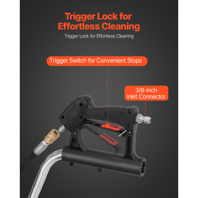 VEVOR 22" Καθαριστικό Επιφάνειας Πλύσης Πίεσης 4 Τροχών Διπλή Λαβή 4000 Max PSI