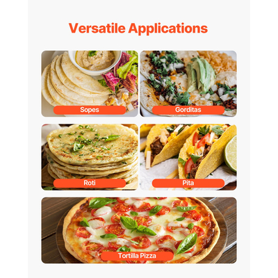 VEVOR Electric Tortilla Maker Automatic Tortilla Making Machine 5,5in Diameter