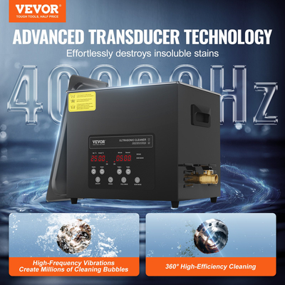 Καθαριστικό μηχάνημα καθαρισμού υπερήχων 10 λίτρων με θερμαντήρα καλαθιού και χρονοδιακόπτη 240 W