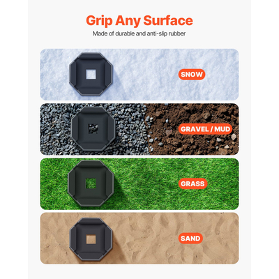 RV Leveling Pads 5000 lbs 4 Pcs Rubber Trailer Jack Pads 5,5" τετραγωνικά πόδια