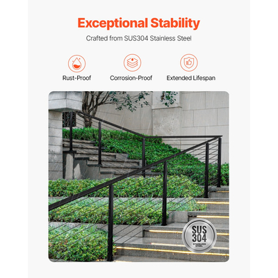 Στύλος κιγκλιδώματος καλωδίου VEVOR 36x1x2 ίντσες με γωνιακές οπές 30° 1JZLGZXHS91402OS1001V0