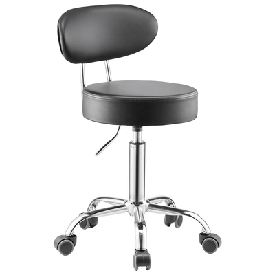 VEVOR Σκαμπό καταστήματος Ρυθμιζόμενο γκαράζ κάθισμα 300 λίβρες φορτίο με πλάτη και ρόδες