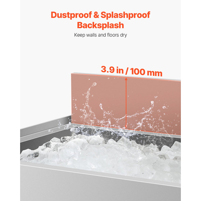 Επαγγελματικός κάδος πάγου VEVOR 61 L Κάδος πάγου κάτω από τη ράβδο με συρόμενες θήκες για μπουκάλια