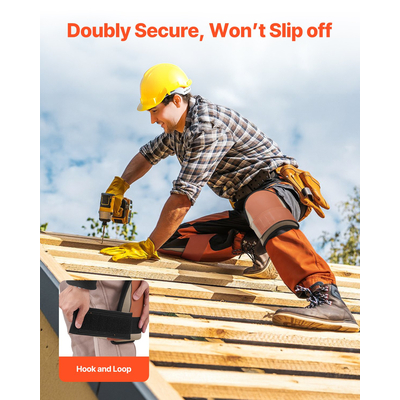 Επιγονατίδες VEVOR για εργασία, ανθεκτικές δερμάτινες κατασκευές, πλενόμενες, εξαιρετικά χοντρές