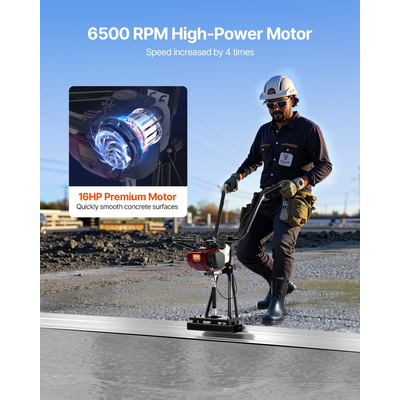 VEVOR 4-χρονος ηλεκτρικός σοβάς σκυροδέματος, τσιμεντόστρωση, λεπίδα 4 ποδιών