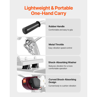 VEVOR 4-χρονος ηλεκτρικός σοβάς σκυροδέματος, τσιμεντόστρωση, λεπίδα 4 ποδιών