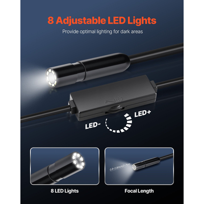 Ενδοσκόπιο VEVOR 1920P HD Borescope για Android & IOS με καλώδιο 5 μέτρων