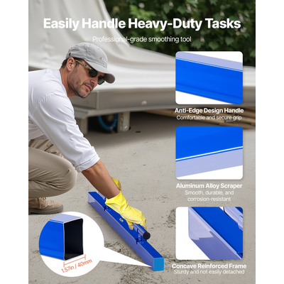 VEVOR Concrete Screed 48 in Concrete Leveling Tool με αποσπώμενο σφιγκτήρα λαβής