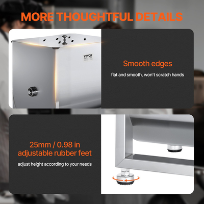 VEVOR Manual Meat Mixer 80L Fixed Tank Mixing Max 80LB for Meat Sausage Mixer