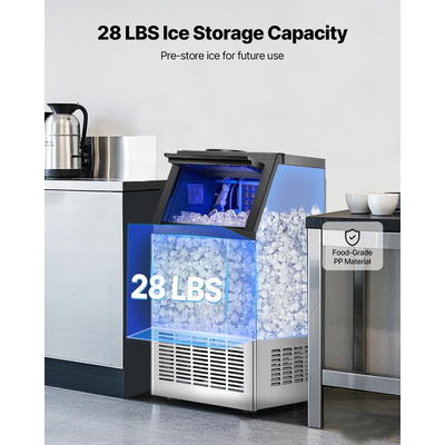 VEVOR Commercial Ice Maker Ανεξάρτητο μηχάνημα ντουλαπιών 110lbs/24H 36 Ice Cubes