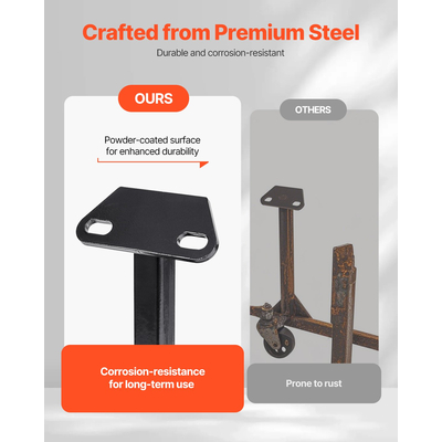 Βάση κινητήρα VEVOR 750LBS/340KG Motor Hoist Dolly με 4-Caster Heavy-Duty Steel