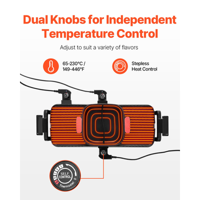 VEVOR Hot Pot με Γκριλ Ηλεκτρικό BBQ 2300W 2 σε 1 χωρίς καπνό με αφαιρούμενη κατσαρόλα