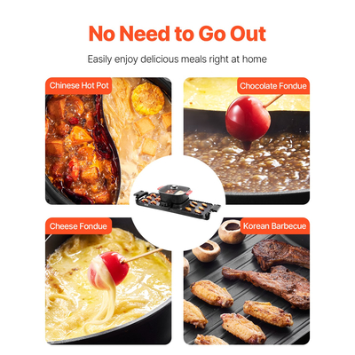 VEVOR Hot Pot με Γκριλ Ηλεκτρικό BBQ 2300W 2 σε 1 χωρίς καπνό με αφαιρούμενη κατσαρόλα