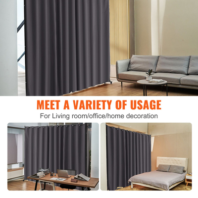 VEVOR Room Divider Φορητό πάνελ Διαχωριστικό δωματίου με ρόδες Privacy Screen Grey