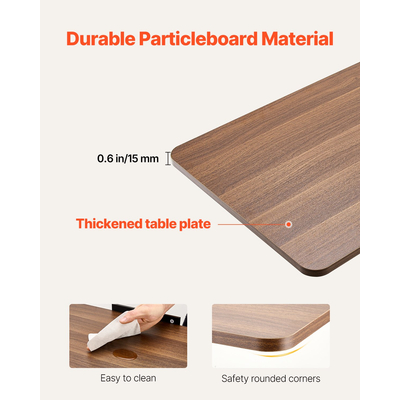 VEVOR Τραπέζι Κρεβατιού με Κινητό Πλαϊνό Γραφείο με Αναδιπλούμενο Γραφείο, Ρόδες & Ποτηροθήκη