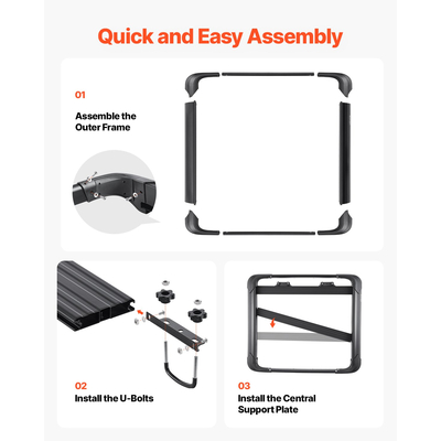 Καλάθι Αποσκευών VEVOR Σχάρα Οροφής 48 x 40 x 5,6 ίντσες για Θήκη Αποσκευών Αυτοκινήτου