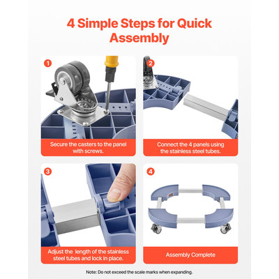 VEVOR Στρογγυλός κάδος απορριμμάτων Dolly με ρόδες 15-22,8 σε ρυθμιζόμενο πλαστικό κάδο Dolly