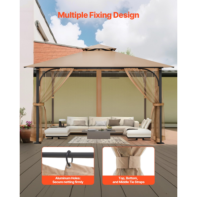 Ανταλλακτικό πλέγμα VEVOR για κιόσκι, μόνο δίχτυ, για βεράντα 10x10x7 πόδια