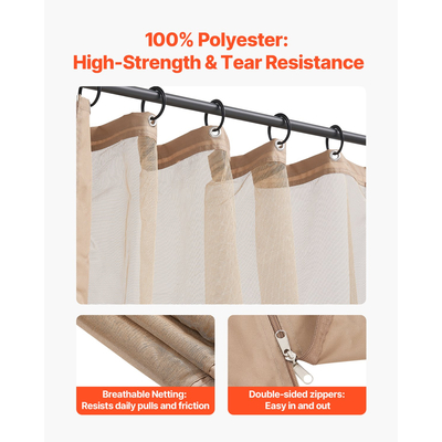 Ανταλλακτικό πλέγμα VEVOR για κιόσκι, μόνο δίχτυ, για βεράντα 10x10x7 πόδια